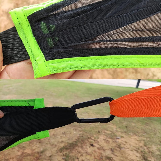 Portable triangular hammock for multiple people, outdoor camping aerial hammock, 3-point design for 2-3 people for travel, garden, camping, black, 400 x 400 x 400 cm.