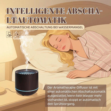 Humidifiers - Aromatherapy Humidifier - 300ml Diffuser - Air Humidifier - Room Humidifier - 7-Color LED - Light and Automatic Shut-Off - Essential Oil Diffuser for Home and Office (Dark).