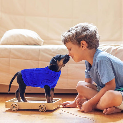 Dog Coat - Dog Sweater - Small Dog Sweater - Warm Dog Coat - Warm Puppy Sweater - Thick Knit Winter Sweater - Soft Roll Neck Sweater - Perfect for Small Dogs and Puppies - Christmas - XL.