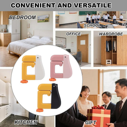 Table Hook - Desk Hook - Removable - Non-slip - Foldable - Desktop Installation - No Drilling Required - Suitable for Office, School, Office Organization, and Business Operations - 3 Pieces - Pink, White, Black.