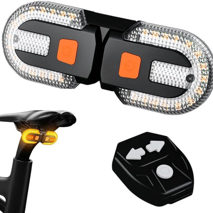 Bicycle light with alarm and rechargeable battery - Bicycle lamp - Bicycle alarm - Bicycle light - Bicycle alarm with remote control - Bicycle taillight - USB rechargeable - Waterproof - Alarm system - Bicycle taillight with alarm function - Black