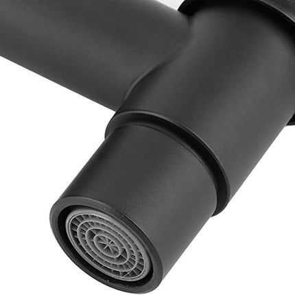Single black stainless steel wall-mounted cold water kitchen faucet - Bathroom garden faucet - Sink faucet - Cold water bathroom faucet - Garden.