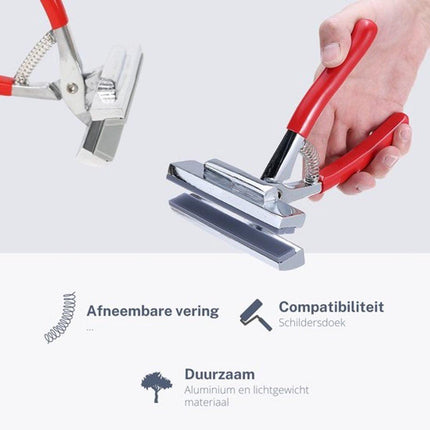 Canvas clamp - Canvas clamp - Canvas clamp - 12 cm wide jaws - Metal canvas clamp - Clamp for stretching oil paintings.