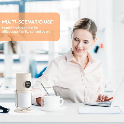 Humidifiers - Bedroom Humidifier - Cool Mist Humidifier - 280ml USB Desktop Humidifier with Night Light for Bedroom - Quiet Operation - Automatic Shut-Off - Timer.