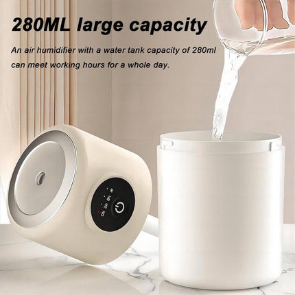 Humidifiers - Bedroom Humidifier - Cool Mist Humidifier - 280ml USB Desktop Humidifier with Night Light for Bedroom - Quiet Operation - Automatic Shut-Off - Timer.