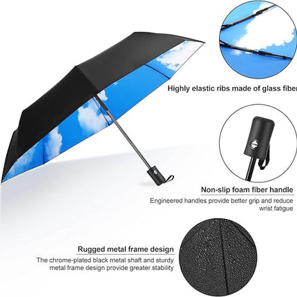 Umbrella, stormproof, pocket umbrella, wind and rain resistant umbrella, unisex.