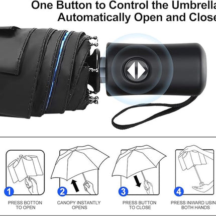 Umbrella, stormproof, pocket umbrella, wind and rain resistant umbrella, unisex.