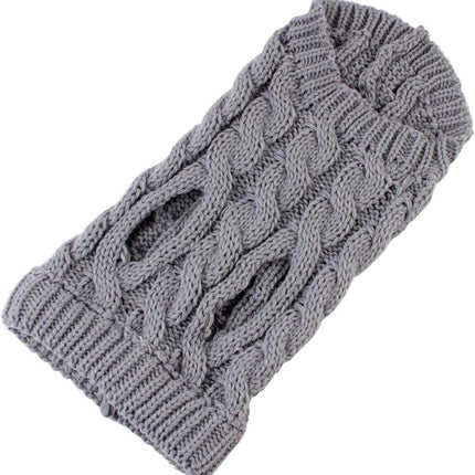 Dog Coat - Dog Vest - Warm Dog Coat - Winter Dog Sweater - Soft Knitted Wool Dog Clothes - Crochet Coat - Perfect for Small and Medium Dogs - Size XL - Grijs.