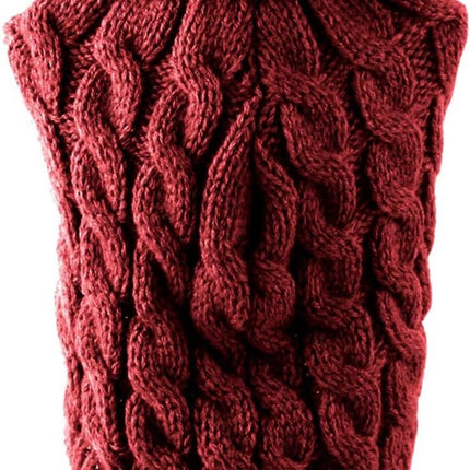 Dog Coat - Dog Sweater Vest - Warm Dog Coat - Winter Dog Sweater - Soft Knitted Wool Dog Clothes - Crochet Coat - Perfect for Small Dogs - Medium-Sized Dogs - Size XL - Red.
