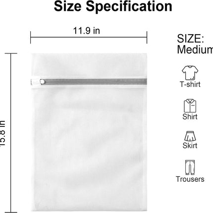 Set of 3 Mesh Laundry Bags - Laundry Nets - Groot Laundry Net - Durable Bags - Delicate Clothes - Perfect for the Washing Machine - Jackets - Jeans - 30 x 40 cm - Household Accessory.