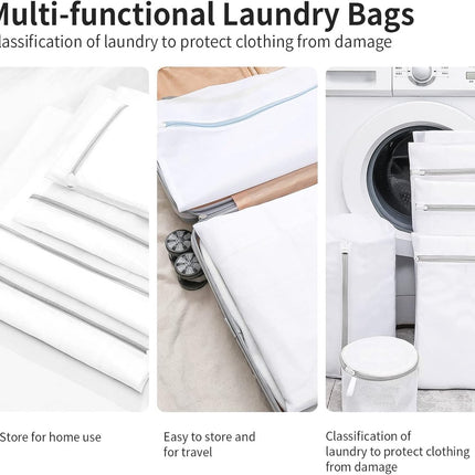 Set of 3 Mesh Laundry Bags - Laundry Nets - Groot Laundry Net - Durable Bags - Delicate Clothes - Perfect for the Washing Machine - Jackets - Jeans - 30 x 40 cm - Household Accessory.