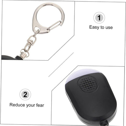 Portable Security Alarm - Personal Alarm - with LED - Emergency Alarm - SOS Button - Alarm Keychain - for Women - Personal Alarm for Outdoor Activities - Personal Alarm Keychain (Black).