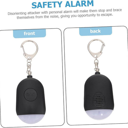 Portable Security Alarm - Personal Alarm - with LED - Emergency Alarm - SOS Button - Alarm Keychain - for Women - Personal Alarm for Outdoor Activities - Personal Alarm Keychain (Black).