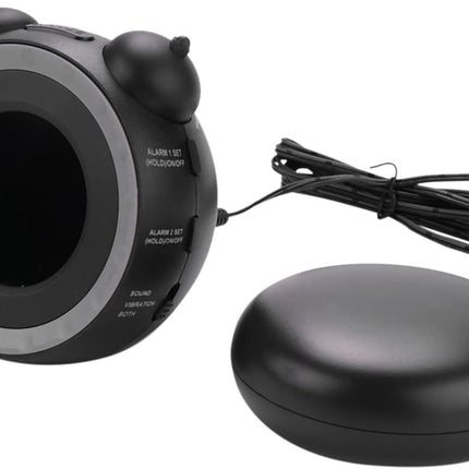 Wekker - digital alarm clock - digital alarm clocks - children's alarm clock - alarm clocks - children's alarm clock - Dual alarm clock - With bed vibrator - Vibrating alarm clock for deep sleepers or the hearing impaired - USB charging port.