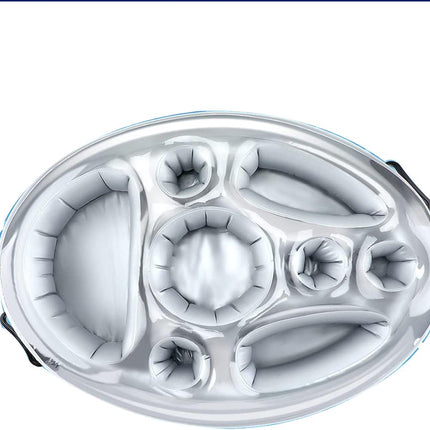 Inflatable pool party floats - Floating pool cup holder - Pool accessories - Silver.
