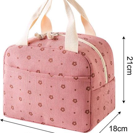 Women's Insulated Lunch Bag - Pink Insulated Bag for Work and School.