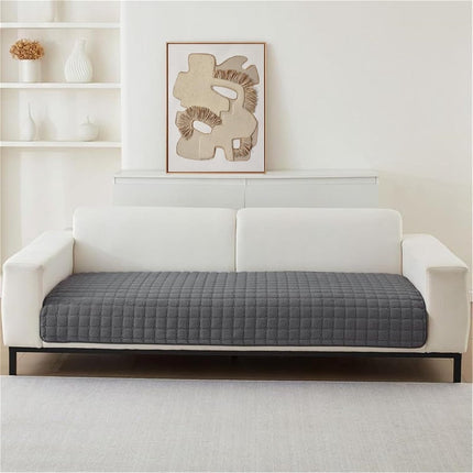 Sofa cover - Corner sofa cover - Flannel sofa cover - Winter sofa cover - Sofa cushion cover - Corner sofa cover for 1/2/3/4 people - L-shaped sofa cover - Grey - 70 x 70 cm.