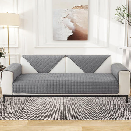 Sofa cover - Corner sofa cover - Flannel sofa cover - Winter sofa cover - Sofa cushion cover - Corner sofa cover for 1/2/3/4 people - L-shaped sofa cover - Grey - 70 x 70 cm.