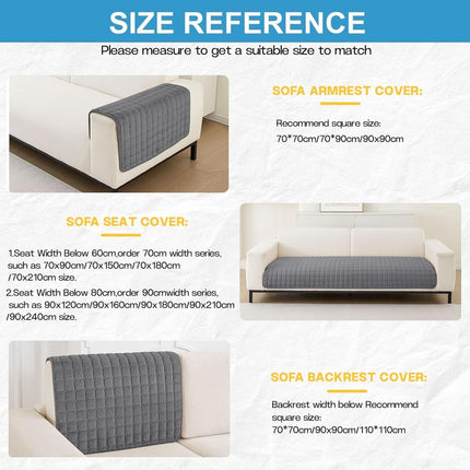 Sofa cover - Corner sofa cover - Flannel sofa cover - Winter sofa cover - Sofa cushion cover - Corner sofa cover for 1/2/3/4 people - L-shaped sofa cover - Grey - 70 x 70 cm.