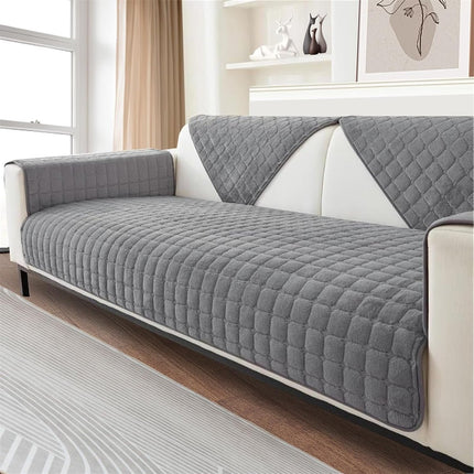 Sofa cover - Corner sofa cover - Flannel sofa cover - Winter sofa cover - Winter - Sofa cover - Corner sofa cover (1/2/3/4 seater) - L-shaped sofa cover - Grey - 70 x 90 cm.