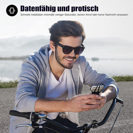 Universal bicycle phone mount, removable, 360-degree adjustable, for smartphones from 4.5 to 0 inches.