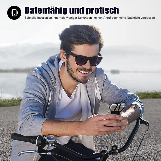 Universal bicycle phone mount, removable, 360-degree adjustable, for smartphones from 4.5 to 0 inches.