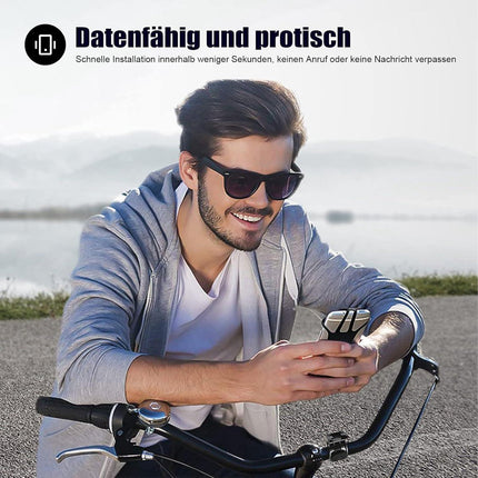 Universal bicycle phone mount, removable, 360-degree adjustable, for smartphones from 4.5 to 0 inches.