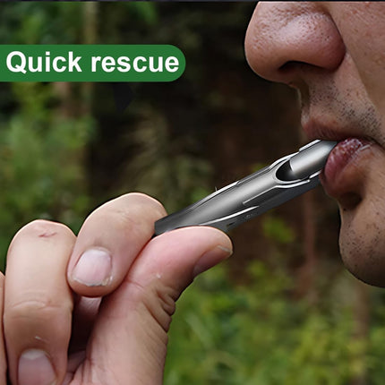Survival Whistle - Keychain - Dog Training Clicker - Easy to Use - Waterproof - Stainless Steel - 2 Pieces - Dog Safety Training - Outdoor - Camping - Kayaking.