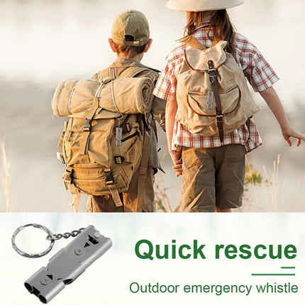 Survival Whistle - Keychain - Dog Training Clicker - Easy to Use - Waterproof - Stainless Steel - 2 Pieces - Dog Safety Training - Outdoor - Camping - Kayaking.