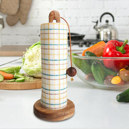 Paper towel roll holder - Paper towel roll holder - Wooden paper towel roll holder - Farmhouse style freestanding kitchen organizer - Fits most paper towel rolls.