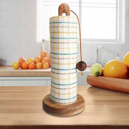 Paper towel roll holder - Paper towel roll holder - Wooden paper towel roll holder - Farmhouse style freestanding kitchen organizer - Fits most paper towel rolls.