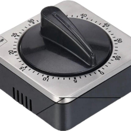 Black Square Analog Kitchen Timer.