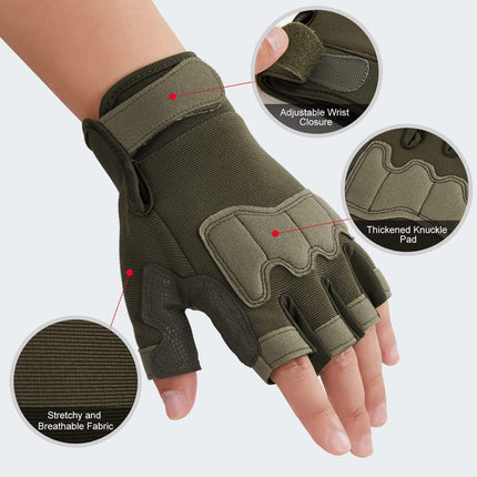 Gloves - Cycling Gloves - Gloves - Winter Gloves - Sports Gloves - Motorcycle Gloves - Padded Mittens - For Cycling, Walking, Climbing and Outdoor Sports - Army Green (M).