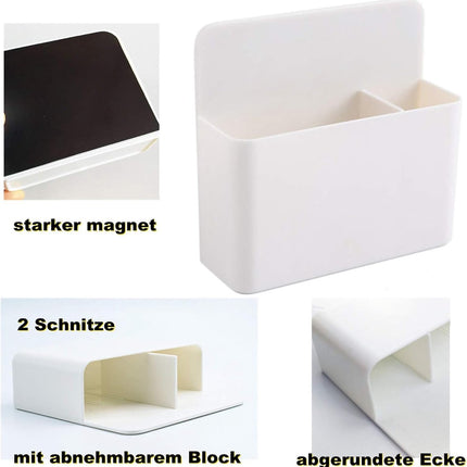 Pen holder - Pen holder - Magnetic whiteboard marker holder - Storage box - Storage box for cooler, school, home, office - Wit.