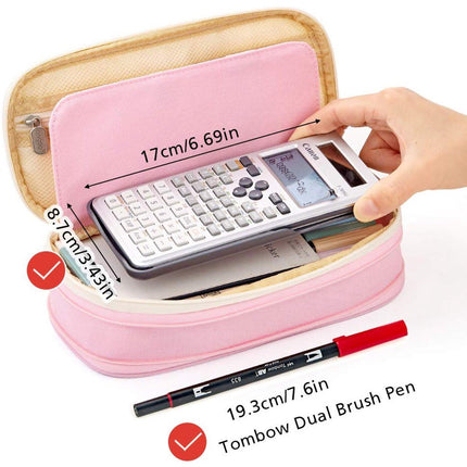 Pencil Case - Pencil Case - Pencil Case - Pencil Case - Pencil Case for Children and Adults - School Pencil Case for Boys and Girls - Pencil Case - Pink.