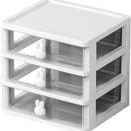 Drawer organizer - Pencil holder - Drawer organizer with - Large capacity drawer organizer for books, pens, office supplies and small baby clothing accessories - 3 drawers - White.