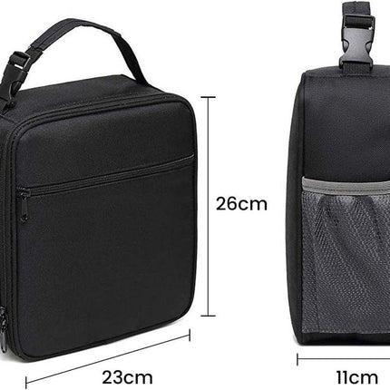 Lunch bag - Adult lunch bag - Insulated backpack - Picnic bag - Lunch bag for girls - 6.5L lunch box for boys - Insulated bag - Keeps food fresh - Office - school - picnic (black).