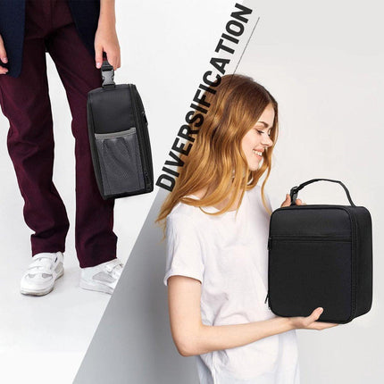 Lunch bag - Adult lunch bag - Insulated backpack - Picnic bag - Lunch bag for girls - 6.5L lunch box for boys - Insulated bag - Keeps food fresh - Office - school - picnic (black).