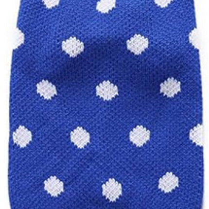 Dog Sweater - Classic Dog Sweater - Polka Dot Knit Sweater - Dog Coat - Puppy Clothes - Autumn and Winter Dog Clothes - Blue - Size L - Perfect for Small Dogs - Medium-Sized Dogs - Party Clothes.