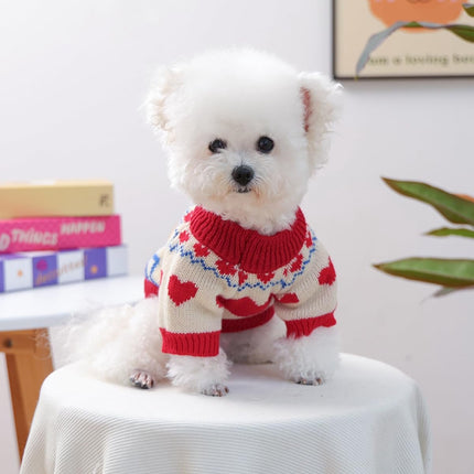 Dog Coat - Dog Sweater - Warm Winter Dog Clothes - Knit Sweater - Dog Pullover - Lightweight and Warm Cat Sweater - Perfect for Chihuahuas - Birthday Clothes - Christmas Decorations - Christmas - Size XL.