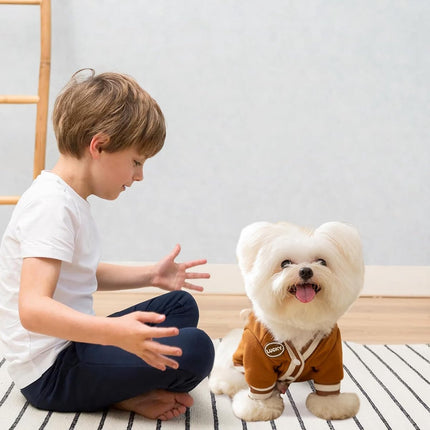 Dog Coat - Dog Sweater - Dog Clothes with D-Ring - Warm Winter Sweater - Soft Sweatshirt - Warm Winter Dog Clothes - Perfect for Small Dogs and Cats - Size M - Christmas Decorations.