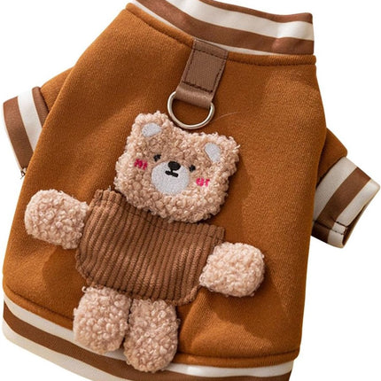 Dog Coat - Dog Sweater - Dog Clothes with D-Ring - Warm Winter Sweater - Soft Sweatshirt - Warm Winter Dog Clothes - Perfect for Small Dogs and Cats - Size L - Christmas Decorations.