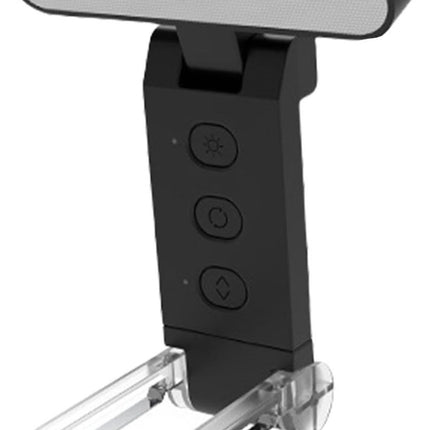 Book Reading Light - LED Reading Light with Clip - Clip-on Spotlight - Rechargeable - 5 Settings - Soft and Silky - Bedside Lamp - For Book / Bedroom / Office - Black.