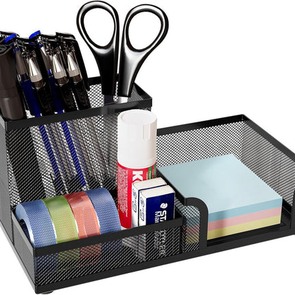 Pencil holder - Office accessories - Desk organizer - Pencil holder - Mesh - Metal - Desk - Desk organizer - Black.