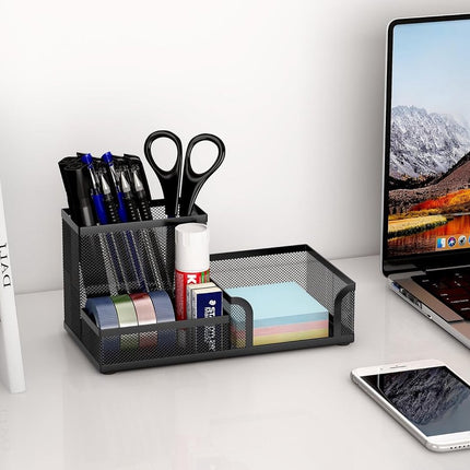 Pencil holder - Office accessories - Desk organizer - Pencil holder - Mesh - Metal - Desk - Desk organizer - Black.
