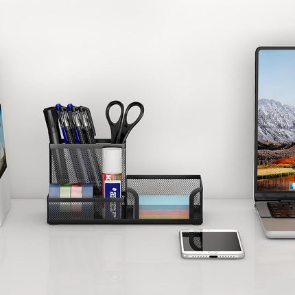 Pencil holder - Office accessories - Desk organizer - Pencil holder - Mesh - Metal - Desk - Desk organizer - Black.
