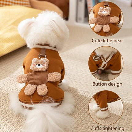 Dog Coat - Dog Sweater - Dog Clothes with D-Ring - Warm Winter Sweater - Soft Sweatshirt - Warm Winter Dog Clothes - Perfect for Small Dogs and Cats - Size XL - Christmas Decorations.