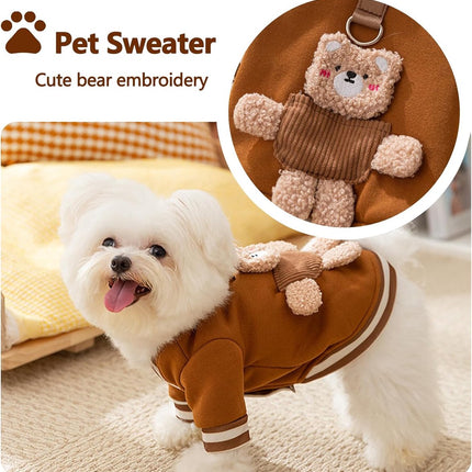 Dog Coat - Dog Sweater - Dog Clothes with D-Ring - Warm Winter Sweater - Soft Sweatshirt - Warm Winter Dog Clothes - Perfect for Small Dogs and Cats - Size XL - Christmas Decorations.
