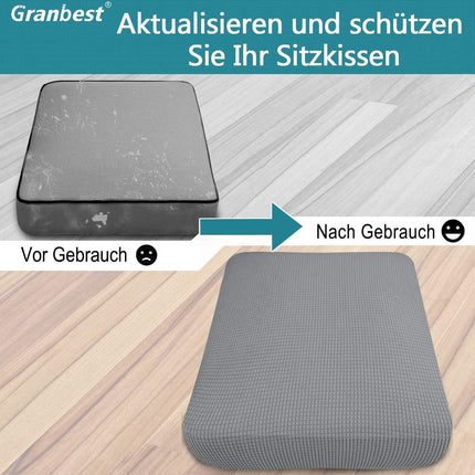 Sofa cover - Winter sofa cover - Stretch sofa cover - Corner sofa cover - Seat cushion - Three-seater sofa cover - Spandex sofa cover - Furniture protector with elastic base - Grey.
