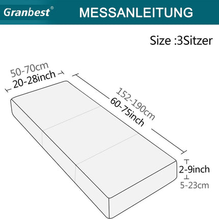 Sofa cover - Winter sofa cover - Stretch sofa cover - Corner sofa cover - Seat cushion - Three-seater sofa cover - Spandex sofa cover - Furniture protector with elastic base - Grey.